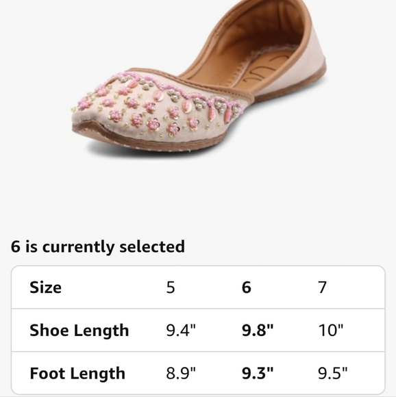 Women's Slip On Traditional Handmade Khussa Bridal Mojari Punjabi Jutti Ballet - Picture 3 of 16